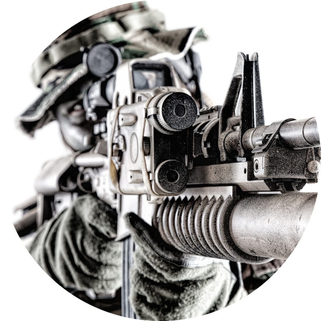Soldier using Helix Defense tech